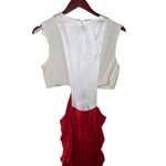 Catherine Malandrino  Spring 2014 Vogue Runway red white front split dress 10 Photo 3