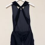 Alice + Olivia Women's Black Hiloti Cross Back Silk Blend Jumpsuit Size 2 Photo 7