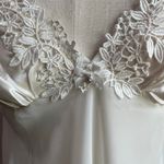 Flora by Floral Nikrooz Satin & Chiffon Lace Babydoll Slip Chemise Sz Large Photo 3