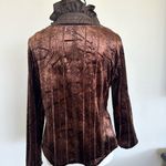7 Collection Brown Velvet Jacket Size M Photo 4