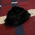 Surell black 100% rabbit Fur textile knit Hat OS cozy soft warm fuzzy skiing Photo 3