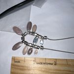 Shimmer Enameled Fringed Necklace‎ Silver Photo 5