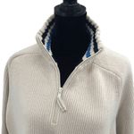 Gap Vintage Quarter Zip Long Sleeve Knit Crochet Pullover Sweater Cream Size XL Photo 1