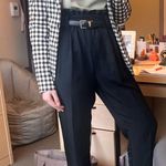 ZARA Black High Rise Cropped Tailored Dress Pants Photo 0