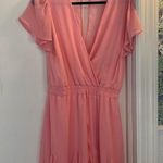 Cinch Mi Ami navy pink V-neck flowy  waist lightweight keyhole back Photo 1