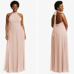 After Six High Neck Halter Backless Maxi‎ Dress Size 8 Photo 3