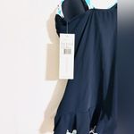 PROFILE BY GOTTEX BACHATA D CUP V NECK SWIMDRESS ONE PIECE SWIMSUIT Sz 10 Blue Photo 3