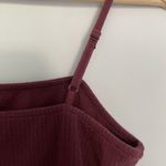 Old Navy Womens Ribbed Burgundy Bodysuit Spaghetti Straps Snap Closure Medium Photo 7
