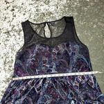 Torrid  Velvet Paisley Print Dress W/ Mesh Detail Photo 7