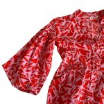 Veronica Beard Samy Red & Pink Poppy Floral Print Button Up Mini Shirt Dress 4 Photo 7