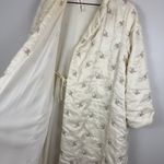 Vtg 60s ODETTE BARSA Quilted Acorn Embroidered Robe OS House Coat Lounge Retro Size undefined Photo 4