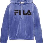 FILA NWT Womens Velour Quarter Zip Hoodie Marlin Medium Photo 3
