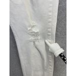 Banana Republic  Women's Boyfriend White Denim Jeans Size 6 Distressed Cotton Photo 5
