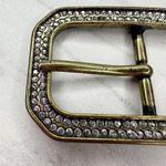 Rhinestone Studded Gold Tone Belt Buckle Photo 2
