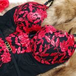 Elegant Black and Red Lace Chemise costume Size 38 D Photo 3
