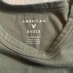 American Eagle  Olive Green High Neck Ribbed Cropped Tank size XS Photo 2