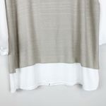 Ming Wang Tan Mixed Media Puff Sleeve Knit Blouse Size Small Photo 13