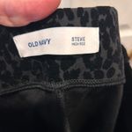 Old Navy NWT  Stevie High Rise Velvet Leopard Print Pants Women Size L Black Photo 5