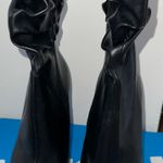 Nasty Gal Black Faux Leather Black Boots Photo 2