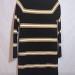 Lou & grey  Knit Striped Black and Gold Sweater Dress Bold Cuff Size XS Photo 8