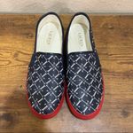 Ralph Lauren Lauren  Women Navy Blue Red Jinny Monogram  Sneaker Sz 8B Holiday Photo 6