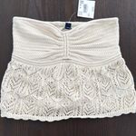 American Eagle  Outfitters Cream Lace strapless top Photo 0