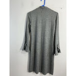 White House | Black Market womans  Sheath Dress Small Silver Shimmer Bell Sleeves Photo 1