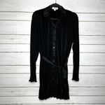 Mable Disco Plisse Mini Dress Black Size Small Photo 1