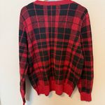 Holiday Time  Ugly Christmas Sweater Women’s  Sz XL Plaid Merry Bright Red Plaid Photo 1