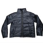 JODIFL Puffer Jacket Warm Winter Coat Black Full Zip Size Medium Goth Preppy Business Photo 3