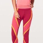 Lululemon Wild Twist 7/8 Tight *25” $118 Ruby Red Fuschia Pink Vivid Amber Photo 4