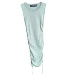 LIONESS  Women's Military Minds Mini Dress Sage Green Bodycon Ruched Ribbed‎ XXS Photo 2