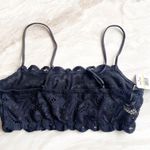 Free People Reese Lace Bralette Black NWT Sz S Photo 4