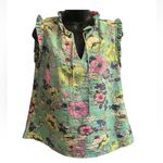 EsQualo Floral Sleeveless Tie
Resort Island Green Pink Women's Top Sz 4 Photo 0