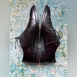 Emporio Armani Vintage black leather tie loafers, size 38.5 Photo 12