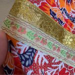 Cynthia Steffe Cynthia Rowley Red Gold Floral Boho Blouse Womens 1X Fall Peasant Flowy Shirt Photo 9