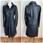 Boss Hugo Boss Faux Leather Dress Black Size 4 Photo 2
