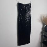 NEW SPRWMN Dress Sequin Strapless‎ Tube Midi Dress Black Size M Black Size M Photo 3