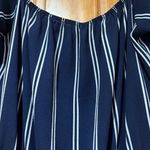 A'Gaci A’gaci Blue and White Striped Romper Women’s Size Large Photo 2