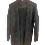 Boutique Knit Black/White Speckled Cardigan Black Size M Photo 0
