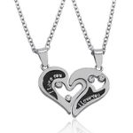Cute Romantic I LOVE YOU Heart Pendant Necklace Silver Photo 0