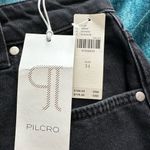 Anthropologie Black Lace-Up Denim Shorts Photo 1