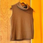 Olivia Rae  Brown Knit Turtleneck Tank Top Women’s Large Photo 0