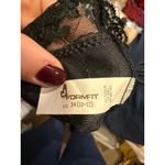 Formfit Black Lace Trim Satin Cami Tank Top Camisole Lingerie Size 34 Photo 2