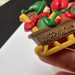 American Greetings Children In A Sleigh Christmas Holiday Brooch Pin Photo 6