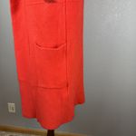Elliatt Anthropologie Womens Phoenix Open Sweater Trench Coat Size S Red Pockets Photo 4