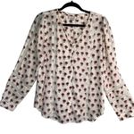 Loft Floral Eyelet Blouse White M Photo 15