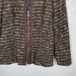 Lafayette 148 Women 6 Brown Tweed Zip Up Blazer Suit Jacket Quiet Luxury Career Photo 1