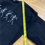 None Black Skeleton Dance crew neck sweatshirt size small Photo 5