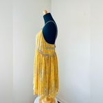 Free People So Nice Chiffon Dress in Yellow size S Photo 6